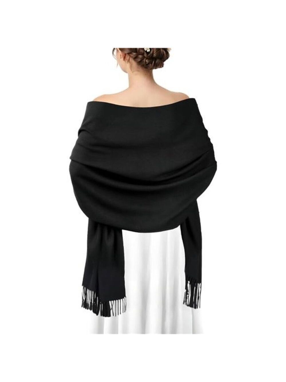 Womens Pashmina Shawl Wrap Soft Evening Wedding Party Scarf Lightweight Warm